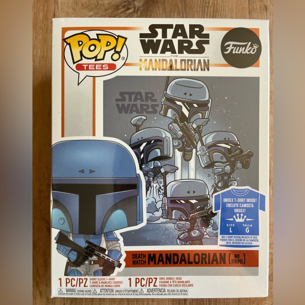 Funko Pop! Tees Star Wars The Mandalorian Death Watch T-Shirt Box